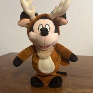 Disneyland Resort Mickey Mouse Reindeer Plush 8” Holiday Christmas Disney Parks